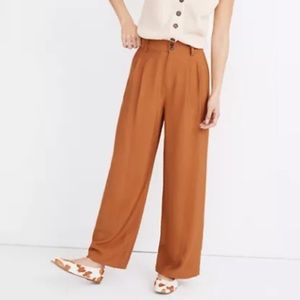 NWT Madewell Drapey Pleated Taper Wide-Leg Pants Size 14